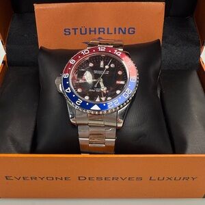 Stuhrling Original Red and Blue Men's Watch